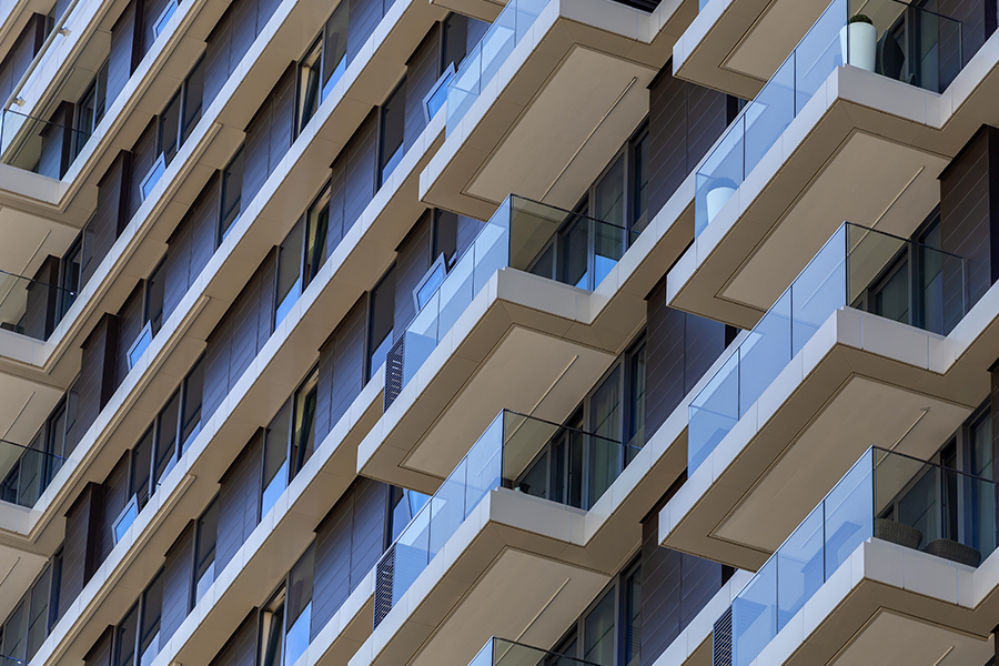 Specialized Business Insurance - Closeup Angled View of Modern Condos in Chicago, IL